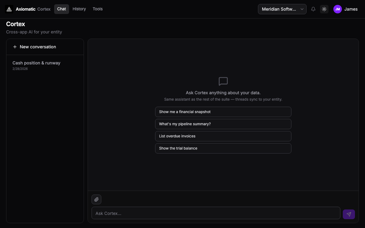 Cortex — AI assistant across the business in Axiomatic
